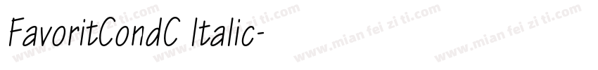FavoritCondC Italic字体转换